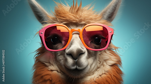 alpaca with sunglasses