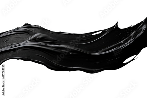 Black paint strokes on white background.