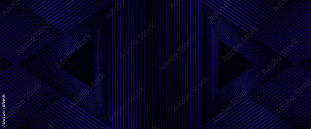 Blue and black vector 3D technology futuristic glow with line shapes banner Elegant modern futuristic design with shiny lines pattern for banner, brochure, cover, flyer, poster