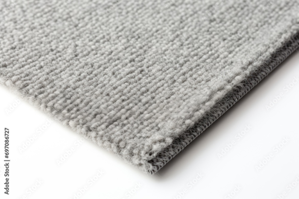 Grey carpet contrasts with white background as an interior element. Grey carpet contrasts with white background as an interior element.
