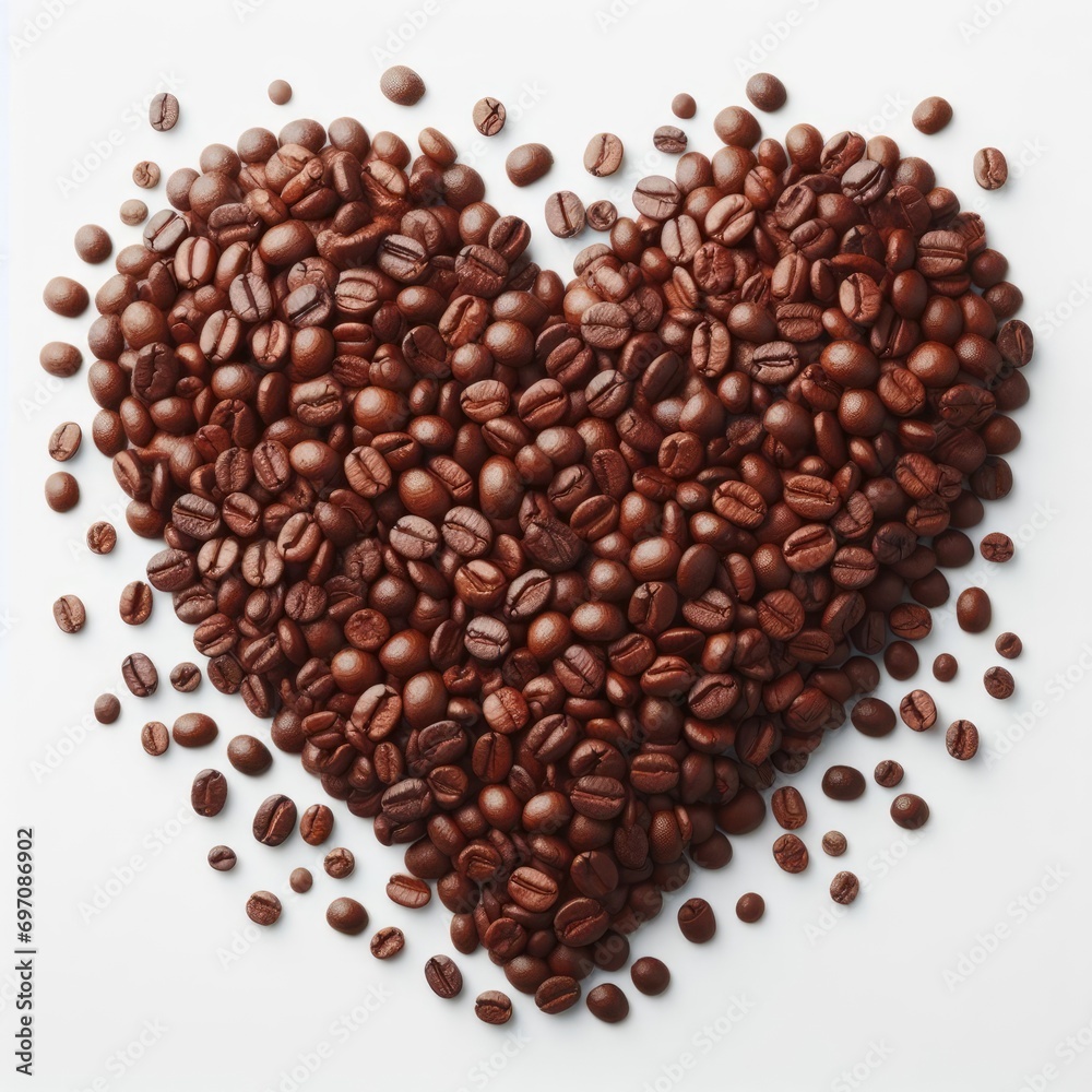 Heart-Shaped Coffee Beans Arrangement Heart-Shaped Coffee Beans Arrangement