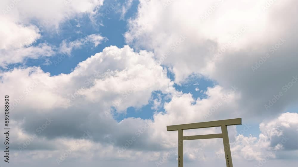 夏の鈴鹿山脈 入道ヶ岳山頂の鳥居と雲のタイムラプス② 日本の山 三重県 夏の鈴鹿山脈 入道ヶ岳山頂の鳥居と雲のタイムラプス② 日本の山 三重県