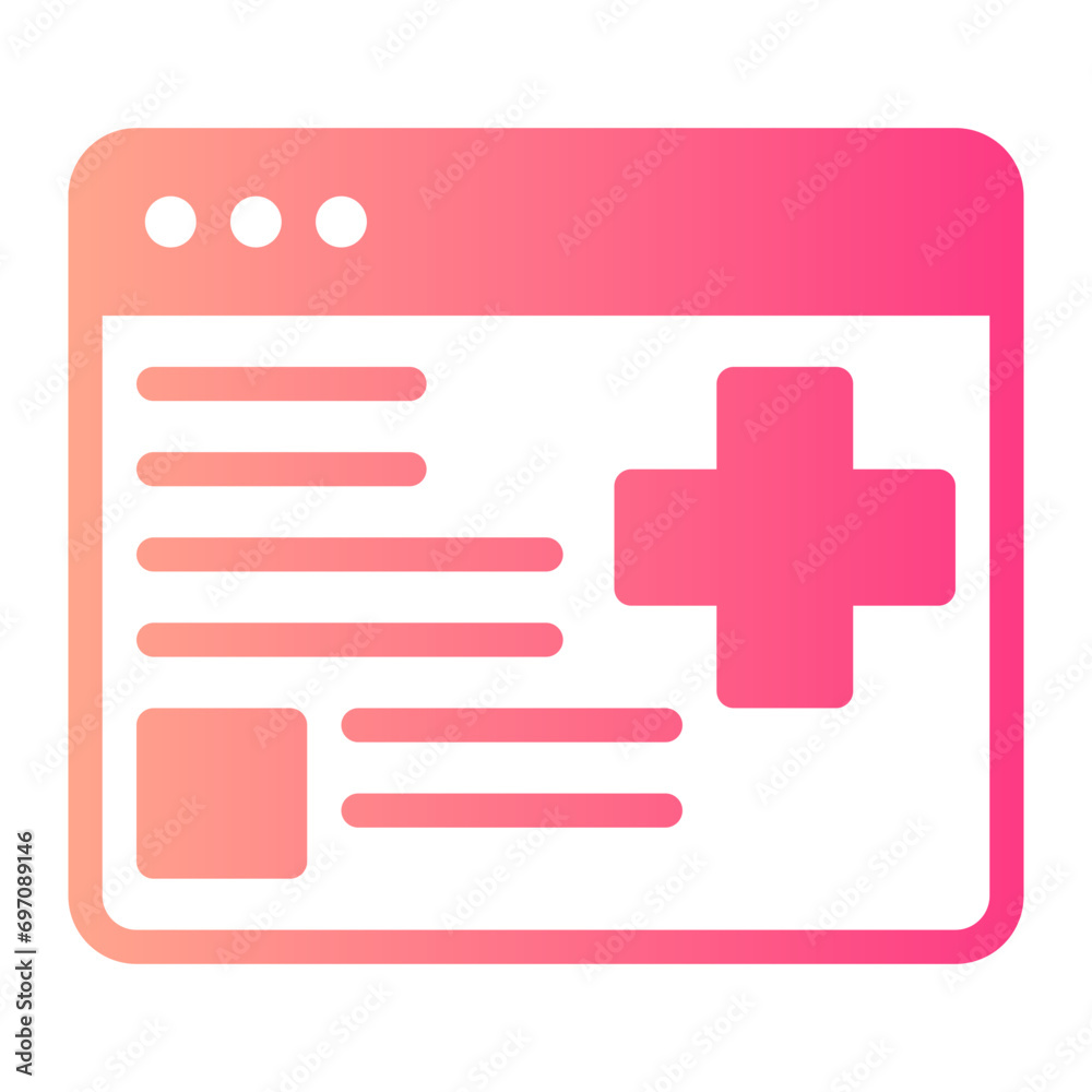 Obraz premium website gradient icon