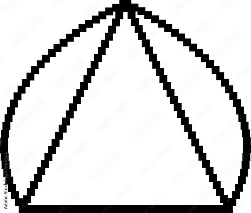 Pixel triangle logo, icon, symbol. Geometric shape Pixel triangle logo, icon, symbol. Geometric shape