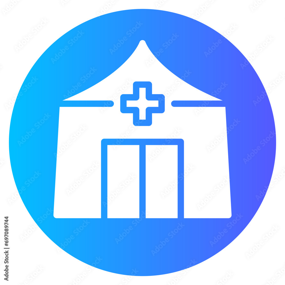 Obraz premium tent gradient icon