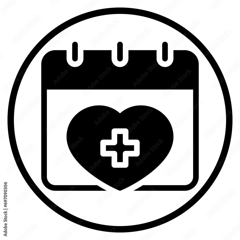 Obraz premium calendar glyph icon