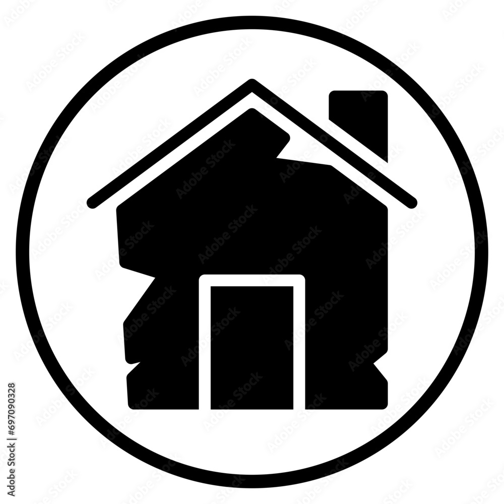 earthquake glyph icon