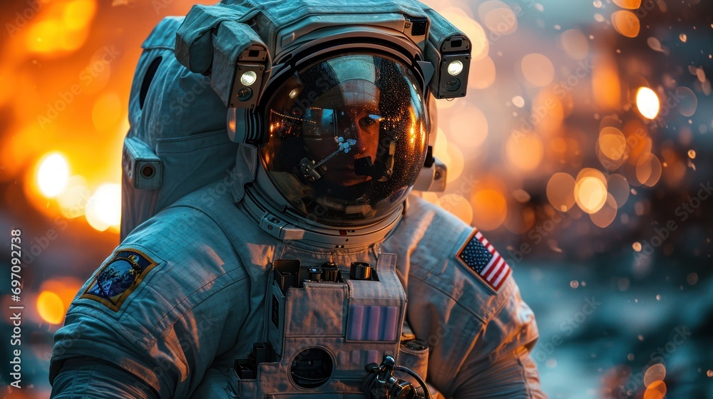 Ethereal Journey: Astronaut Floating in the Vastness of the Cosmic Galaxy - Space Adventure and Celestial Exploration. Generative AI Ethereal Journey: Astronaut Floating in the Vastness of the Cosmic Galaxy - Space Adventure and Celestial Exploration. Generative AI