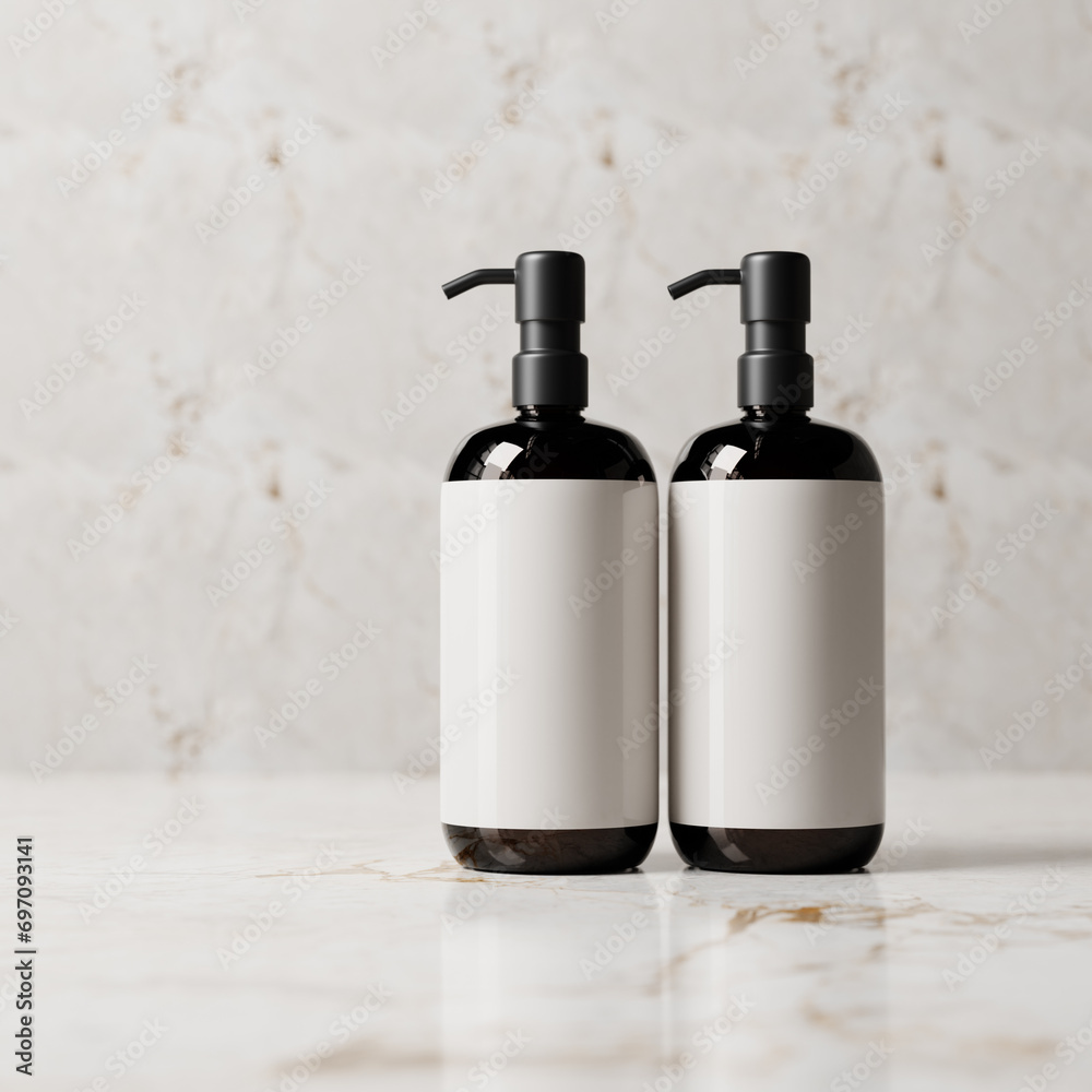 Black Pump Bottle Mockups Featuring an Eucalyptus Plant Black Pump Bottle Mockups Featuring an Eucalyptus Plant
