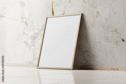 Vertical Poster, canvas painting  or photo frame mockup with vertical frame