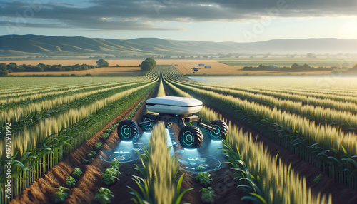 AI-Enabled Drone Optimizing Crop Care in Commercial Farming photo