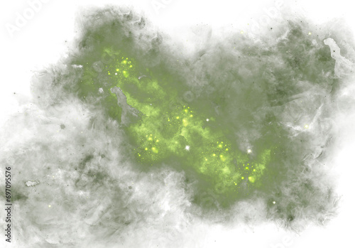 Green Gradient Galaxy Transparent Graphic Background