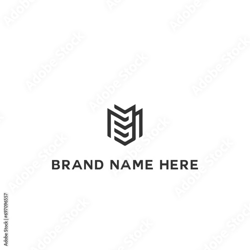 BM logo. B M design. White BM letter. BM, B M letter logo design. Initial letter BM linked circle uppercase monogram logo. B M letter logo vector design. 