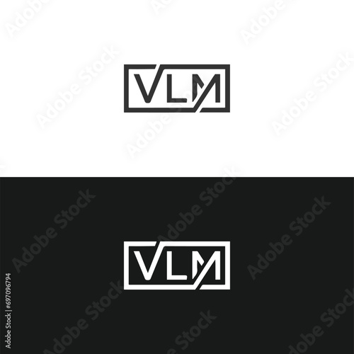 VLM logo. V L M design. White VLM letter. VLM, V L M letter logo design. Initial letter VLM linked circle uppercase monogram logo. V L M letter logo vector design.	
