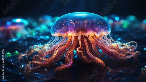 jelly fish in the aquarium