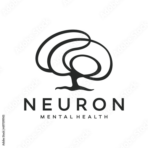 Neurology logo design illustration vector template