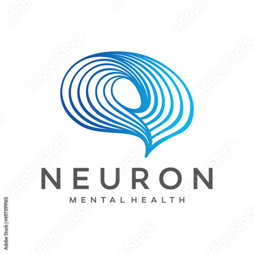 Neurology logo design illustration vector template