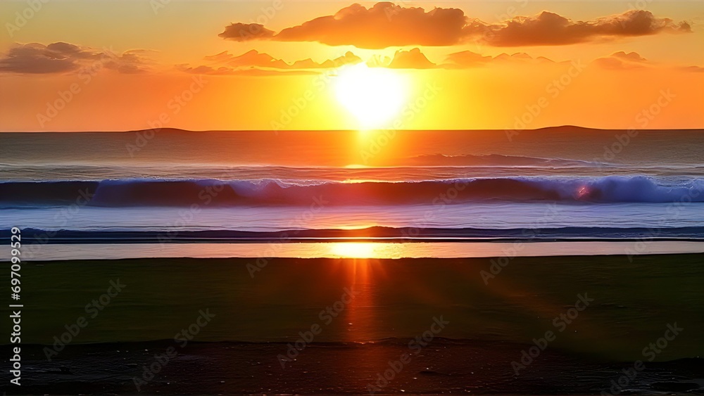 Sunset, sunset over the sea, sunset over Beach, sunset wallpaper, beach wallpaper, nature, background, wallpaper