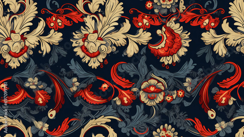 tapestry flower seamless pattern