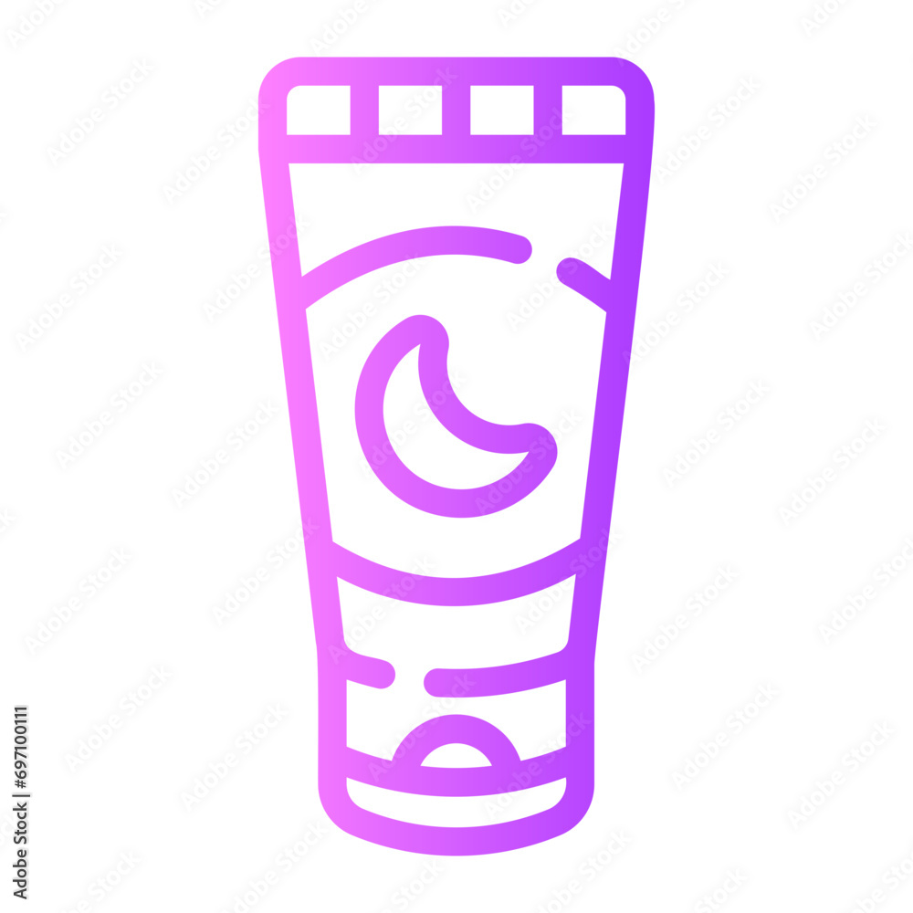 night cream Line Gradient Icon