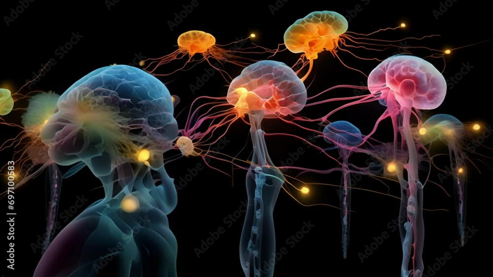 Brain Pain Risactor A magnified of the brains pain receptors, showcasing their ability to ...
