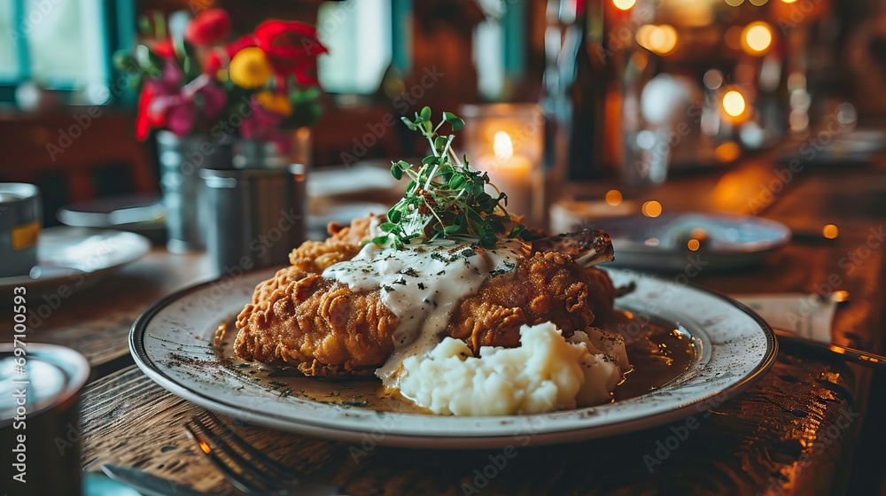 chicken fried steak with gravy and mashed potatoes, chicken fried steak with gravy and mashed potatoes,