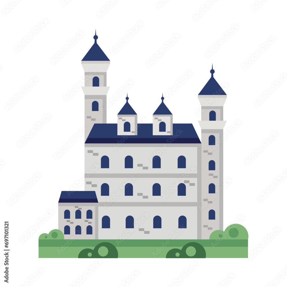 Fotografie germany neuschwanstein with blue details