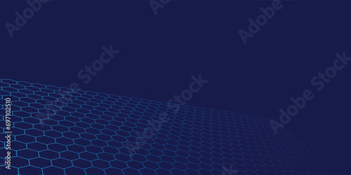 Abstract blue technology hexagonal background. vector ilustrator © ILHAM