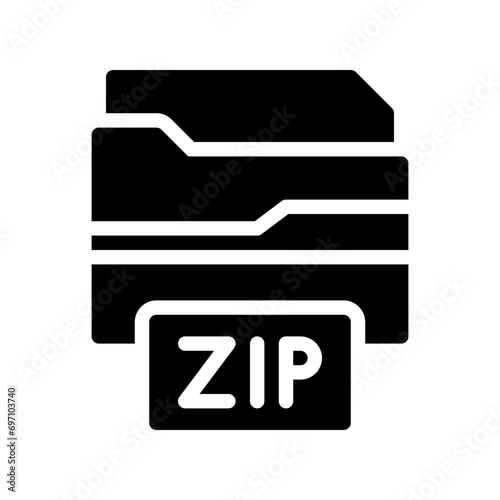 zip glyph icon