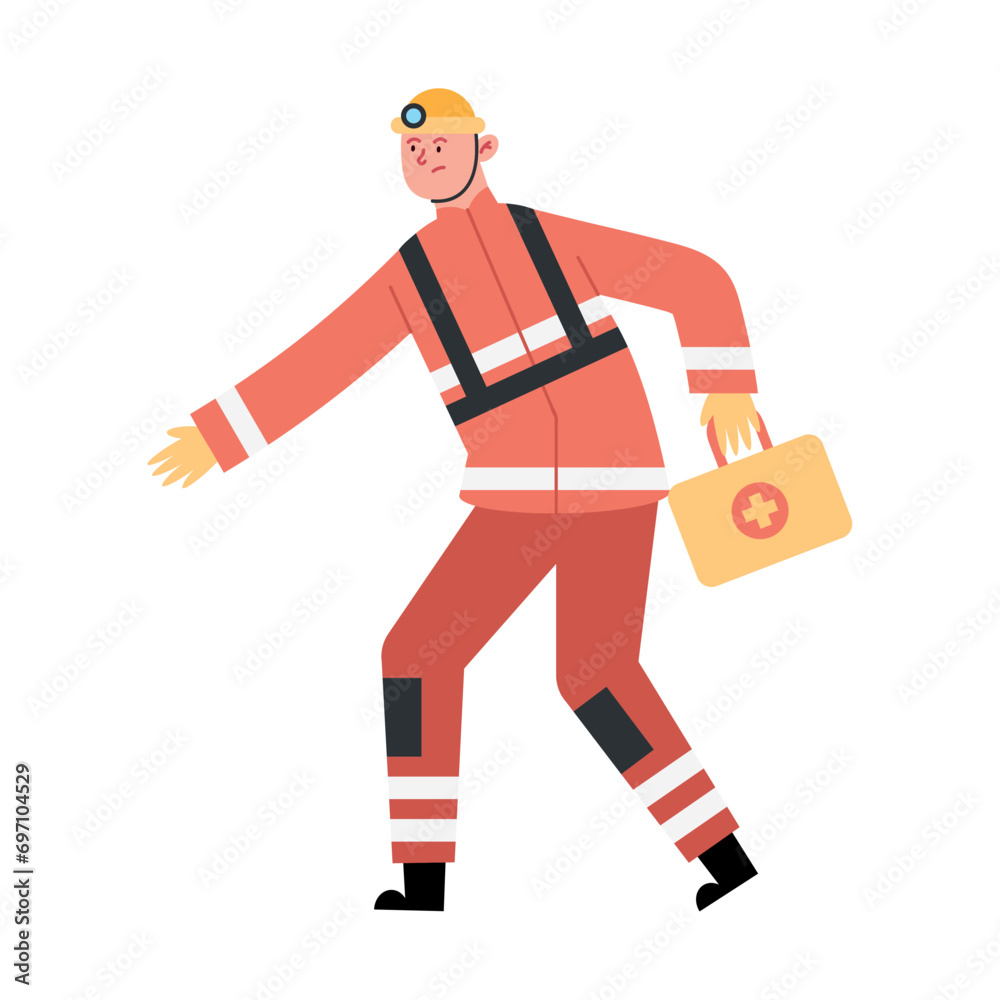earthquake illustration of a red cross man earthquake illustration of a red cross man