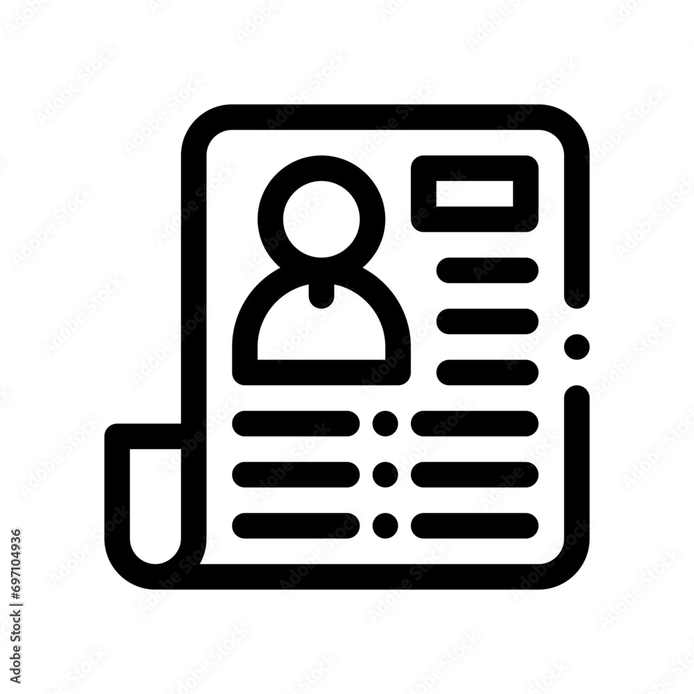 Fototapeta premium profile line icon