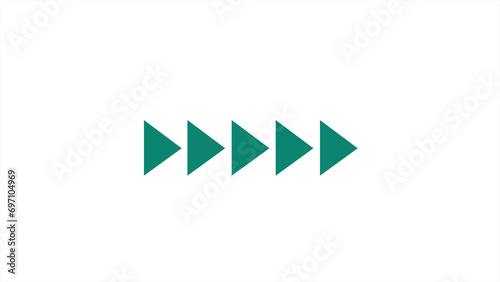 Arrow pointing right direction on white background. Abstract Directional right arrow. signal icon. Direction symbols. arrow pointing to the right. photo