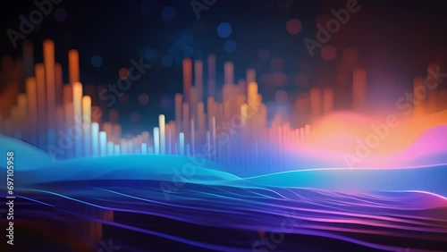 A symphony of sound waves, each representing a different model, combining to create a harmonious melody of predictive excellence, much like the collaboration of models in ensemble learning,