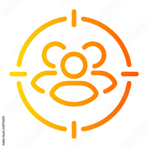 target audience Line Gradient Icon