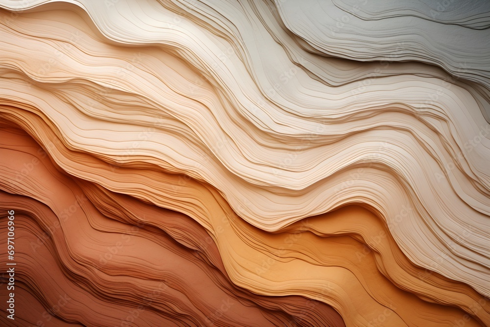 Layers of textured paper in earthy tones create a tactile and organic abstract background. Layers of textured paper in earthy tones create a tactile and organic abstract background.