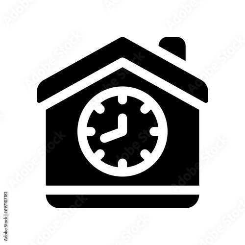 working hours glyph icon