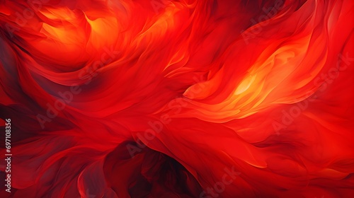 Fiery red hues dance in chaotic harmony