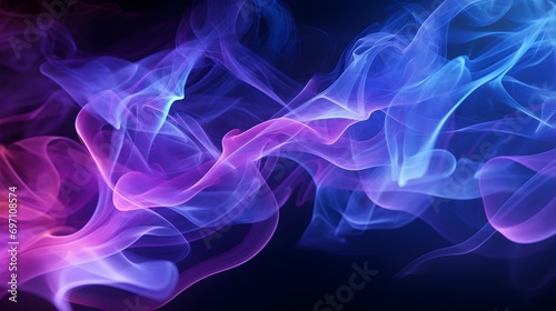 Geometric patterns of neon smoke intersect.