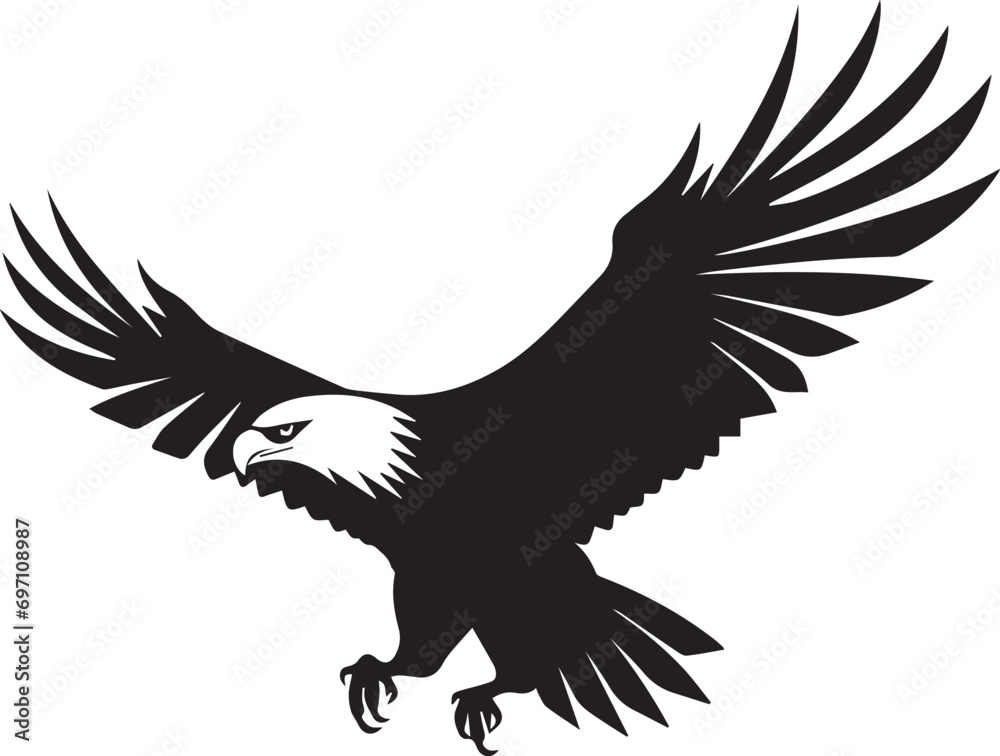 Obraz premium Eagle silhouette vector