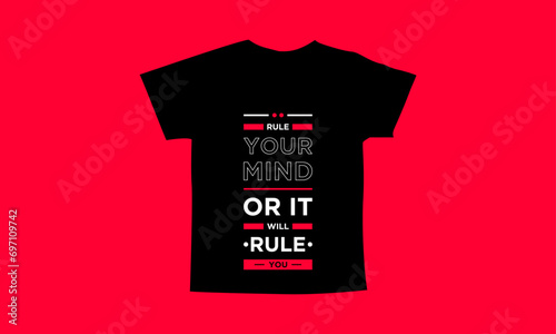 Rule your mind or it will rule you motivational quotes t shirt design l Modern quotes apparel design l Inspirational custom typography quotes streetwear design l Wallpaper l Background design