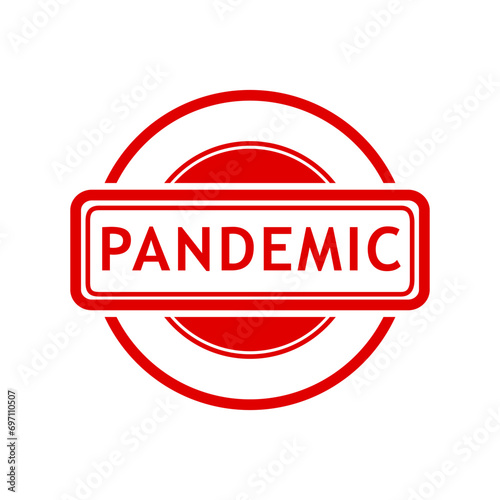 pandemic, simple vector red simple circle vector rubber stamp effect
