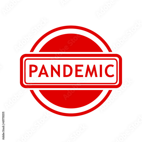 pandemic, simple vector red simple circle vector rubber stamp effect
