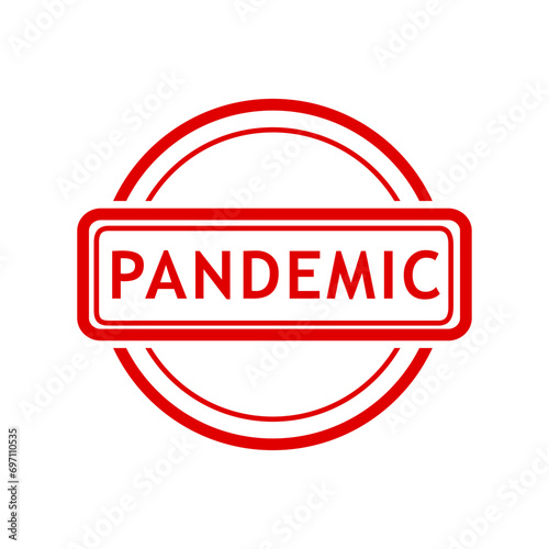 pandemic, simple vector red simple circle vector rubber stamp effect
