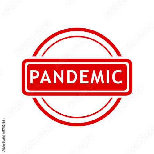 pandemic, simple vector red simple circle vector rubber stamp effect
