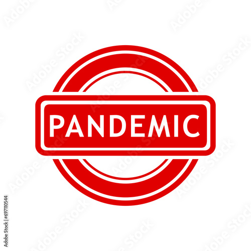 pandemic, simple vector red simple circle vector rubber stamp effect
