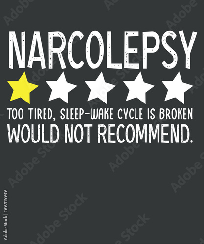 Narcolepsy Shirt, Rating Not Recommend, Narcolepsy Gifts T-Shirt Design vector, narcolepsy awareness sleep stages rem, day t-shirt, forever brain fog narcolepsy awareness, 