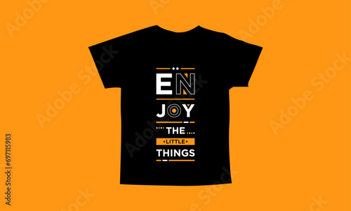 Enjoy the little things motivational quotes t shirt design l Modern quotes apparel design l Inspirational custom typography quotes streetwear design l Wallpaper l Background design