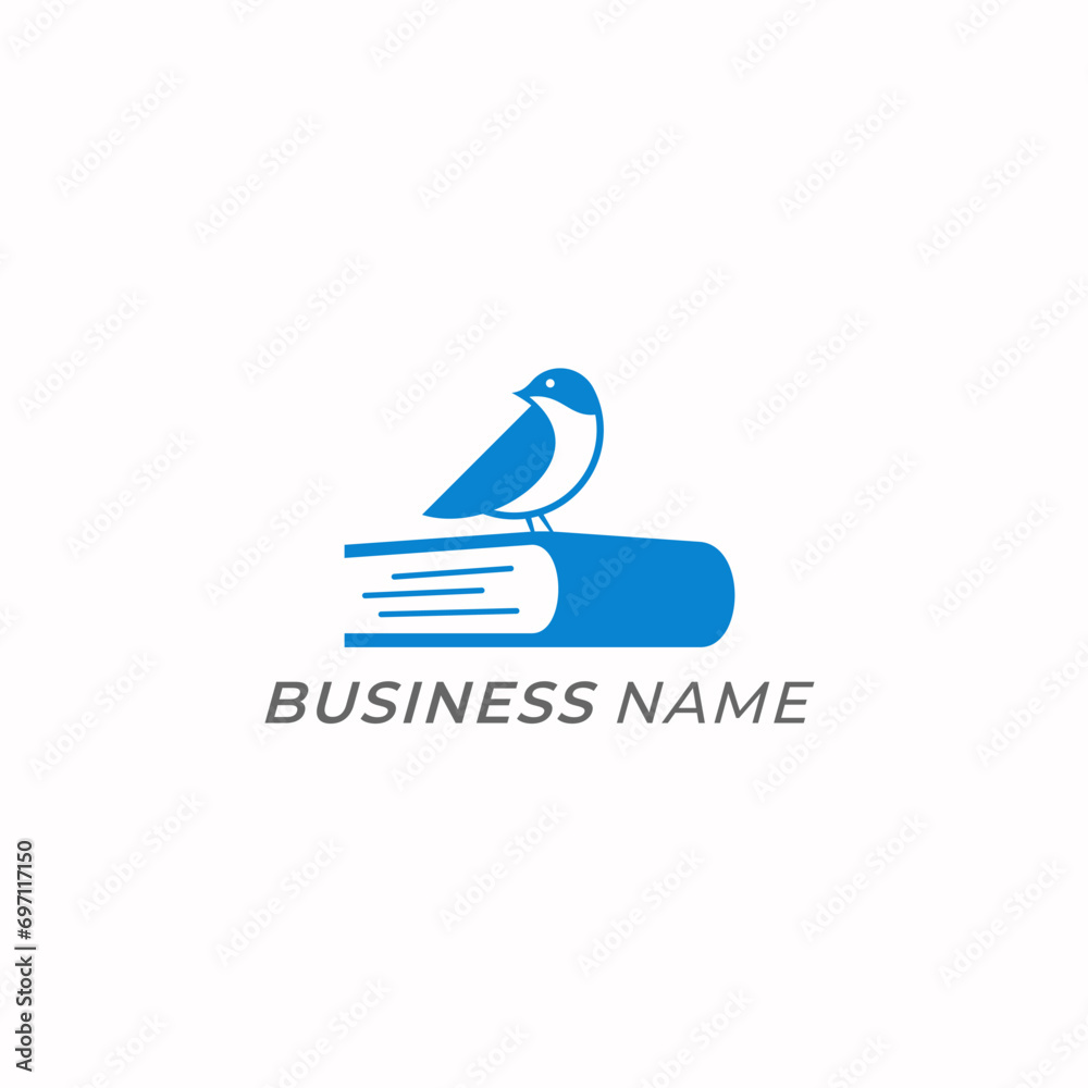 design logo creative bird and book design logo creative bird and book