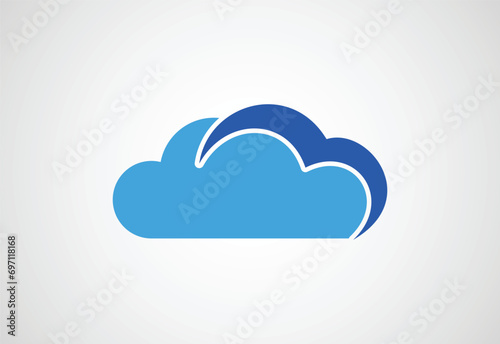 Creative cloud computing logo design, Vector design concept
