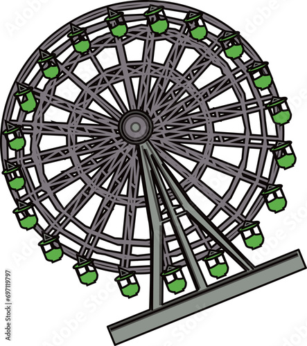 観覧車（Ferris wheel）(eps)